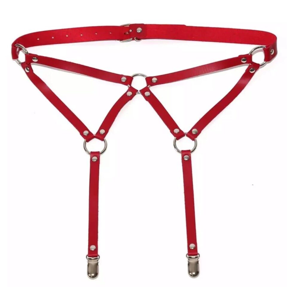 lina garter belt red