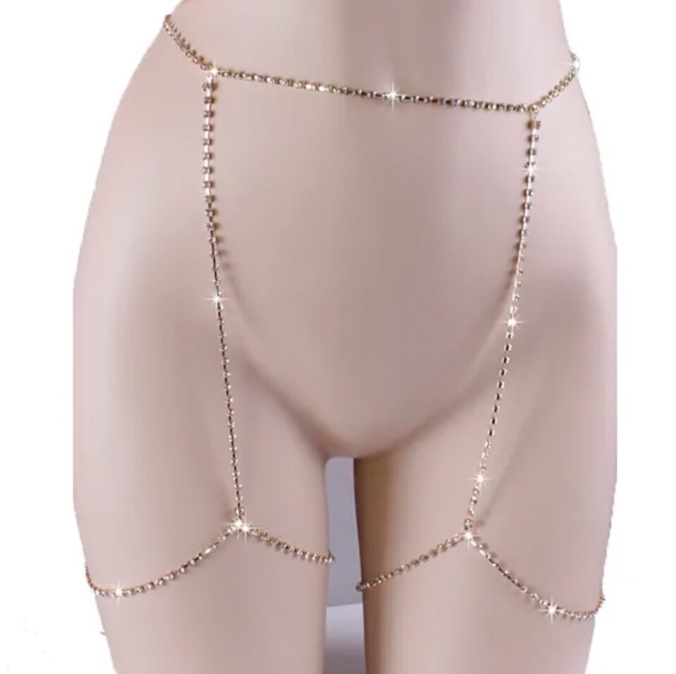 crystal leg chain