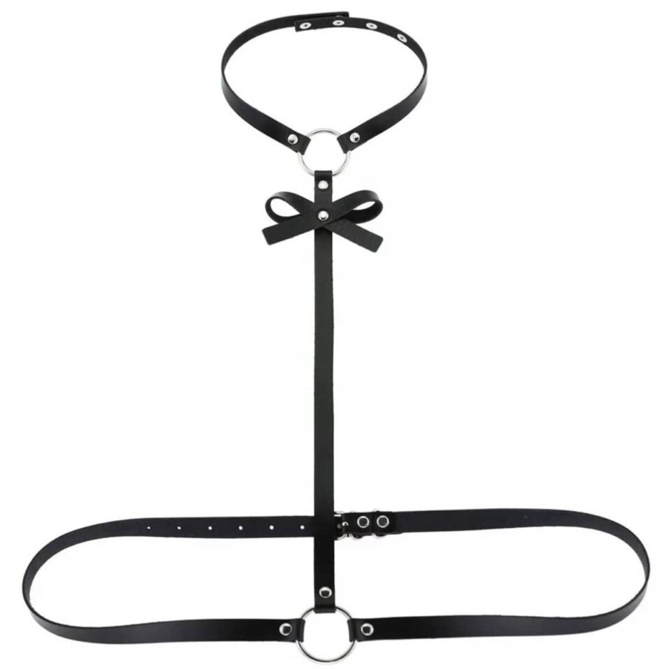 lina chest harness black