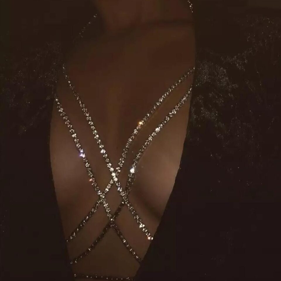 crystal bra chain