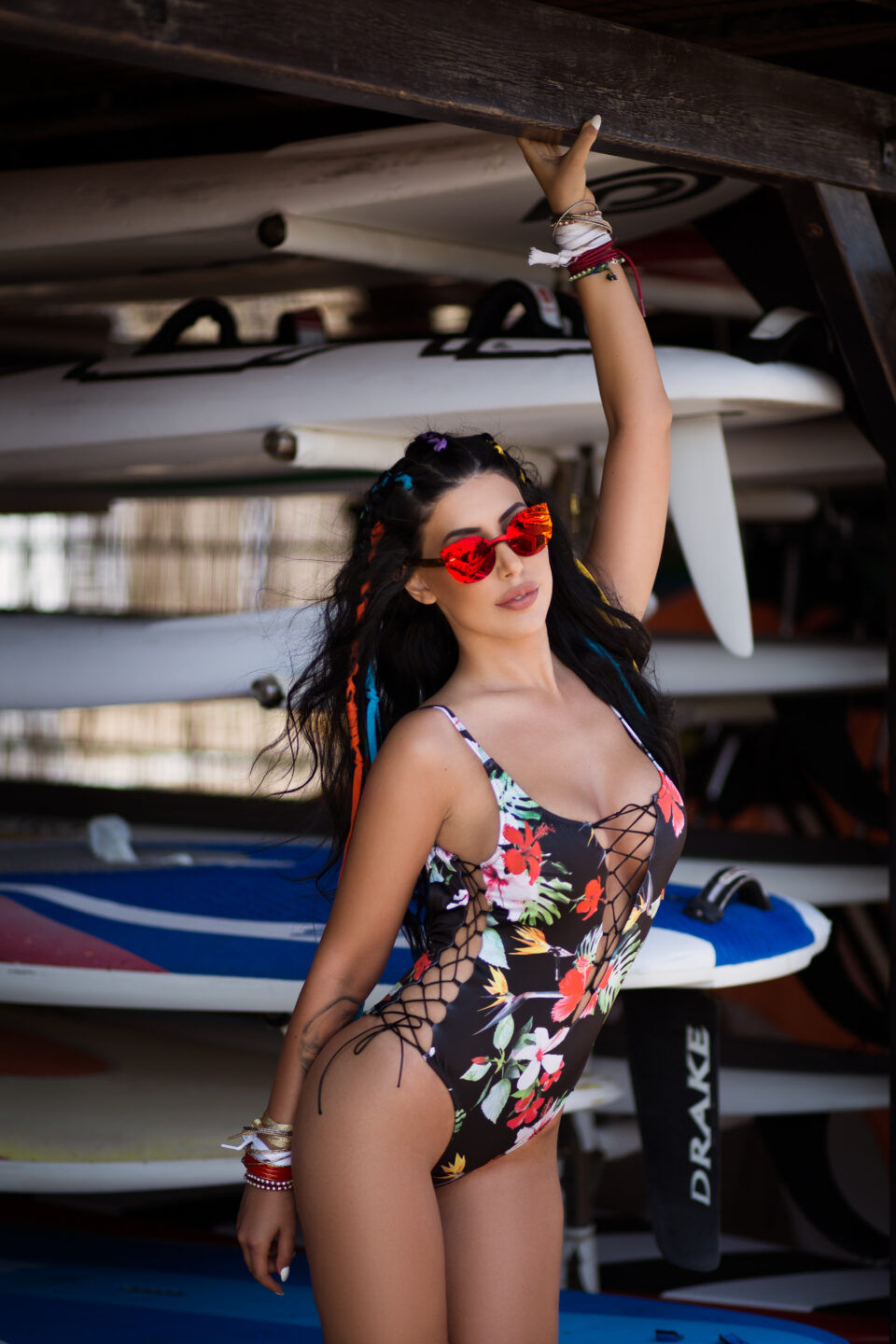 lucia tropical flower swimsuit