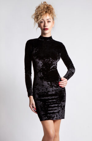 marlena velvet black dress