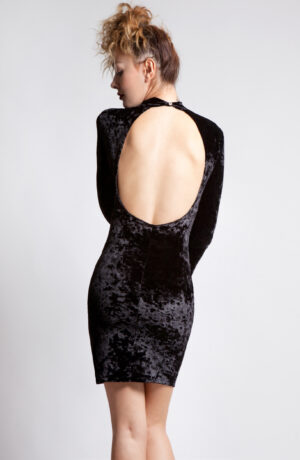 marlena black velvet dress