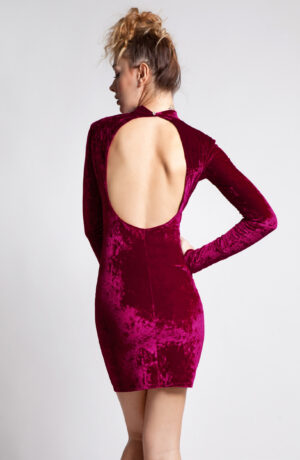 marlena cherry velvet dress
