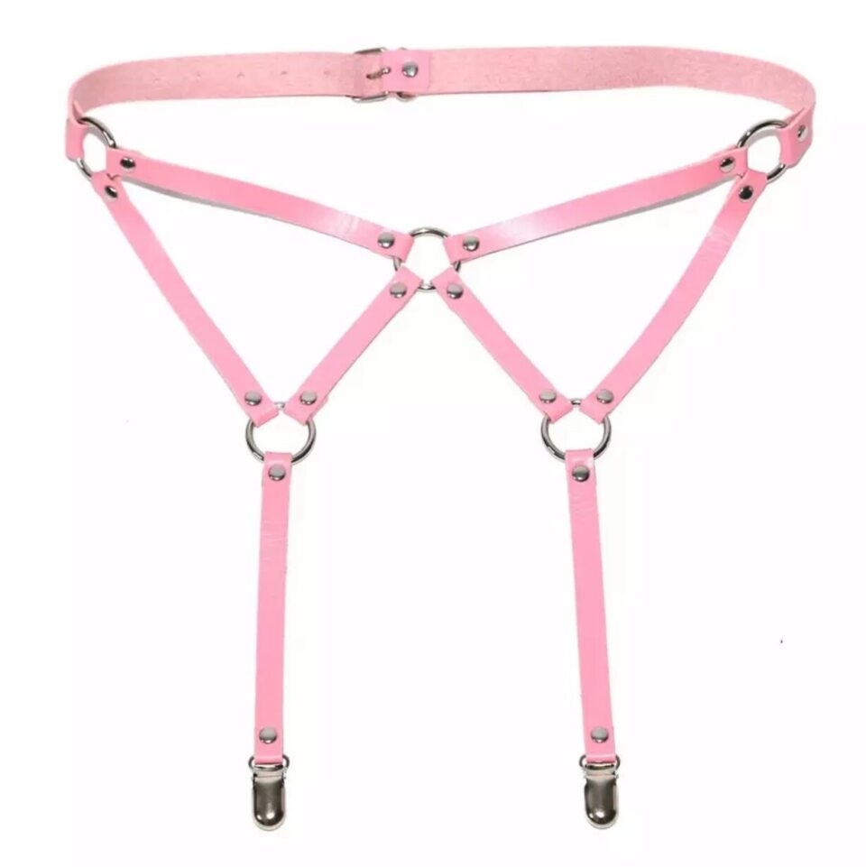 lina garter belt pink